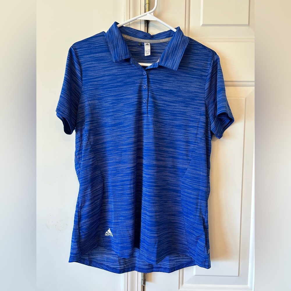 adidas Women's Royal Blue Space-Dye Polo